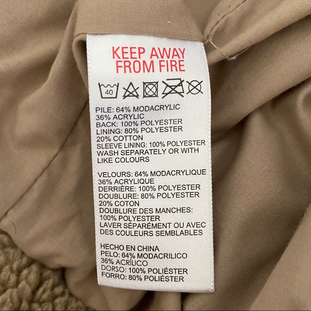 SOLD // OVERSIZED FAUX SHERPA ZIP-UP JACKET - Picture 9 of 9